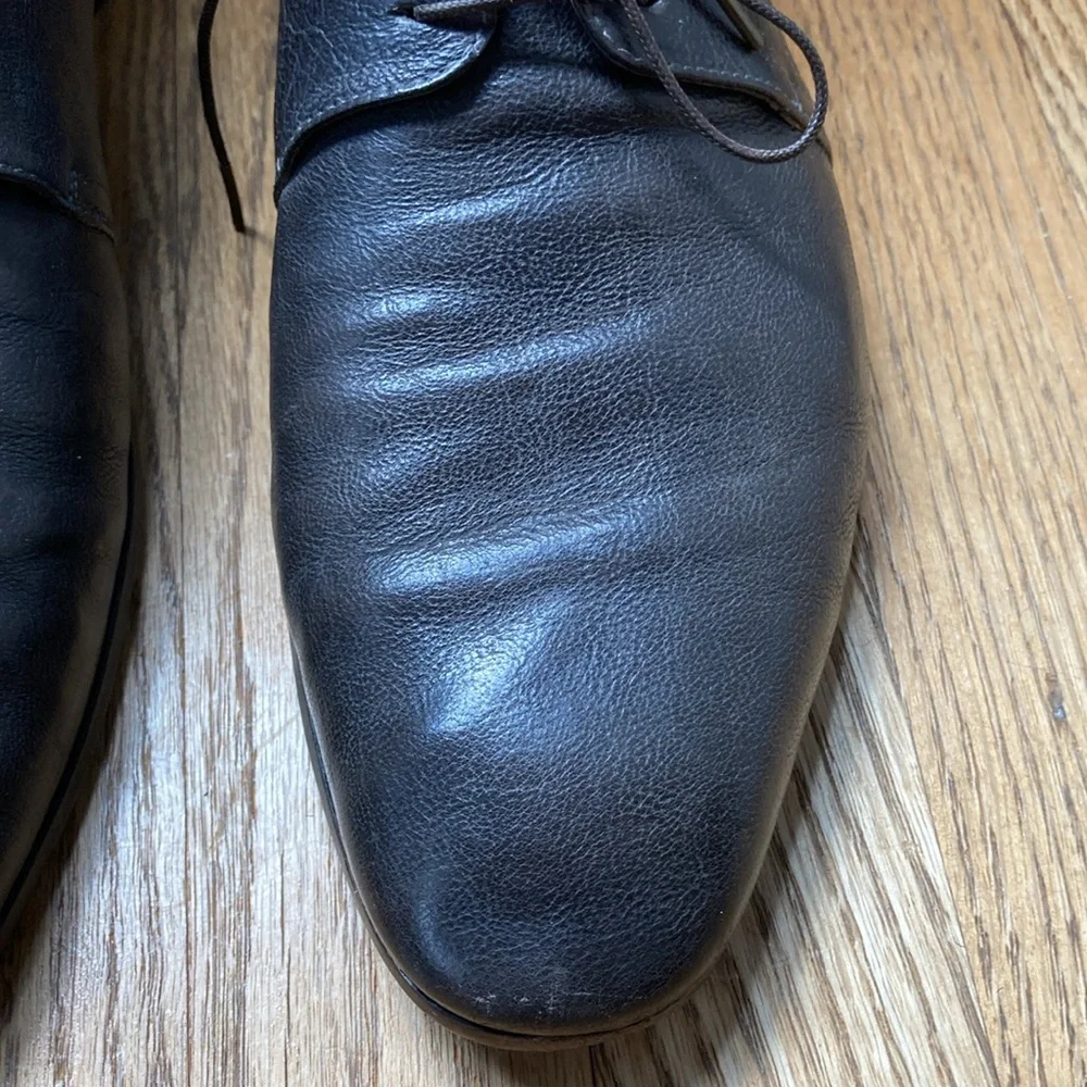 Vintage Salvatore Ferragamo Dark Brown Leather Dress Shoes